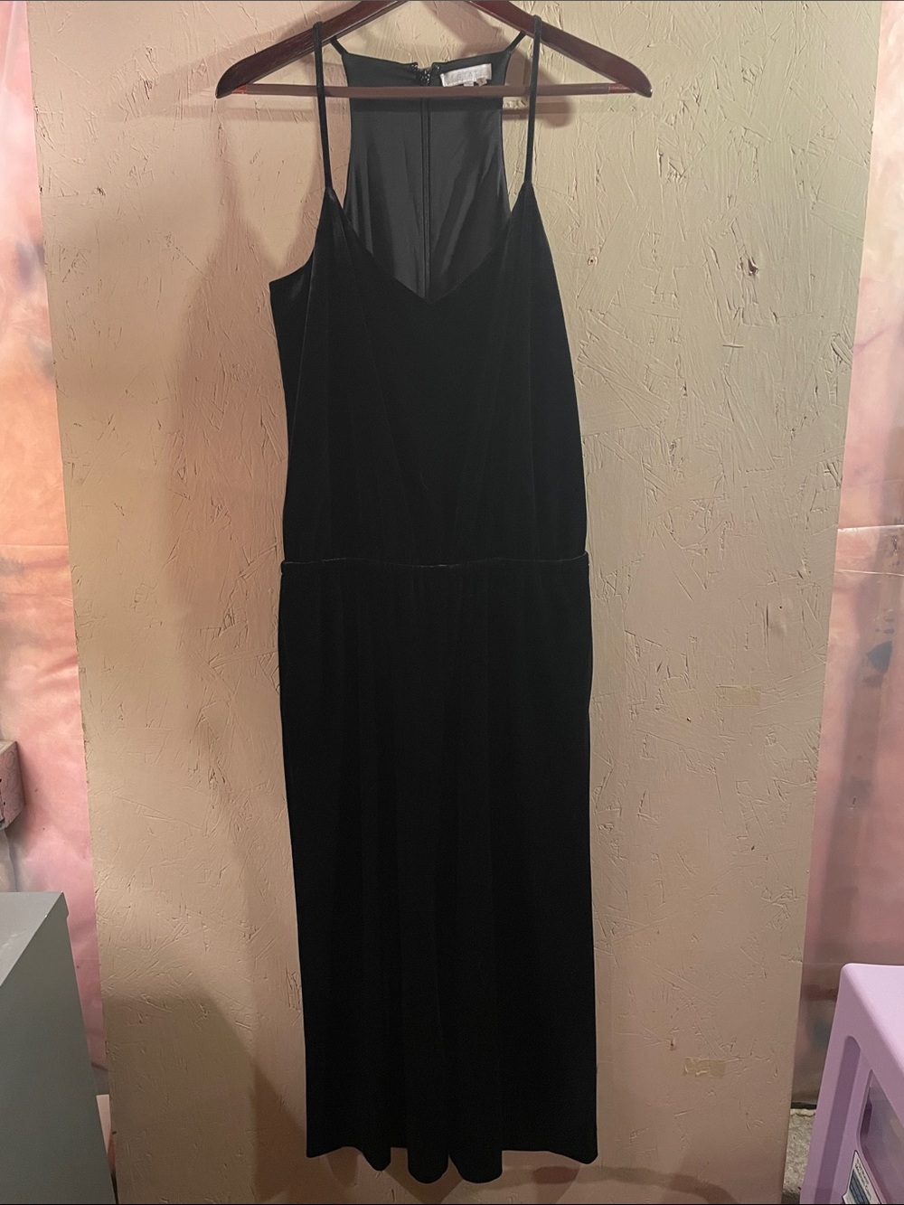 1. State Black Velvet Maxi Dress with Sheer Back Panel